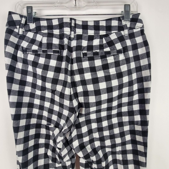 St Johns Bay Womens Capri‎ Pants Size 8 Black & White Plaid Career Casual - Picture 5 of 8